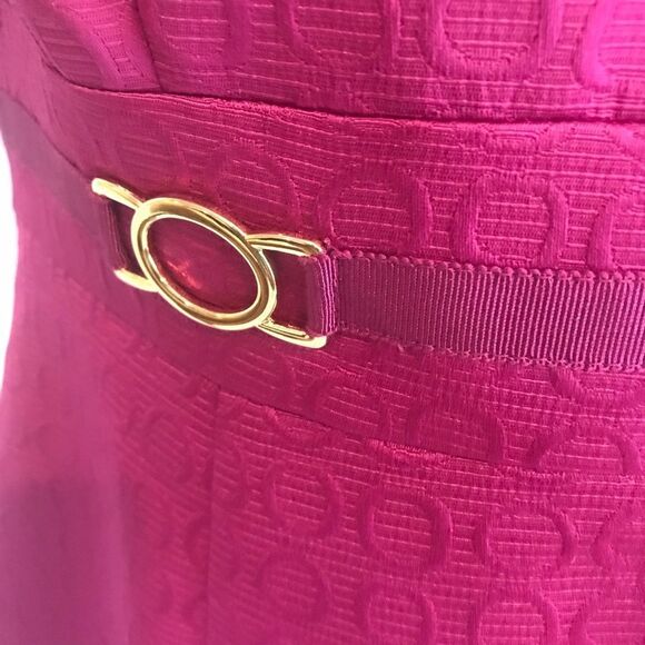 Tahari ASL Fuchsia Sheath Dress V-Neck Sleeveless Women's Size 12 NWT - Picture 5 of 9